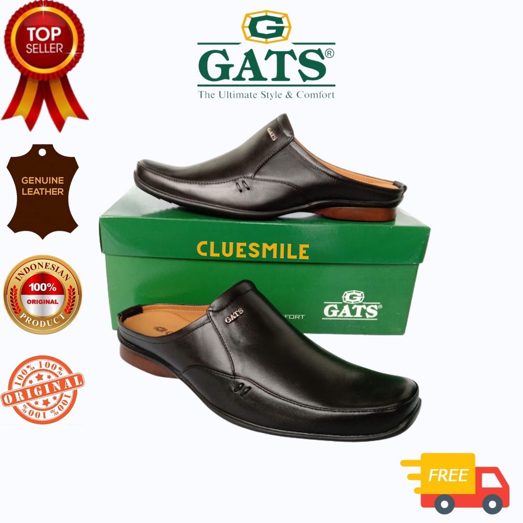 terbaru..sepatu sandal gats ZU 0061 black.sandal gats edisi lebaran