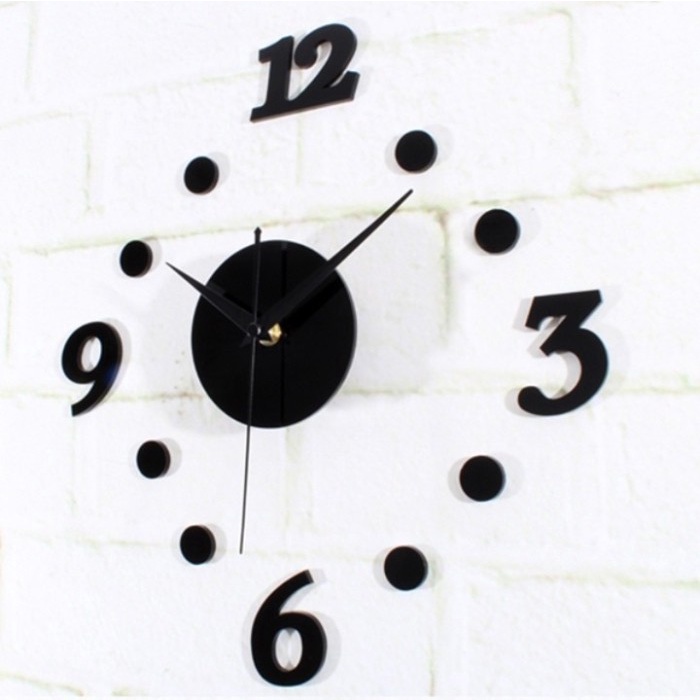 Jam Dinding Tempel Besar DIY Analog 3D Giant Modern Clock - SC