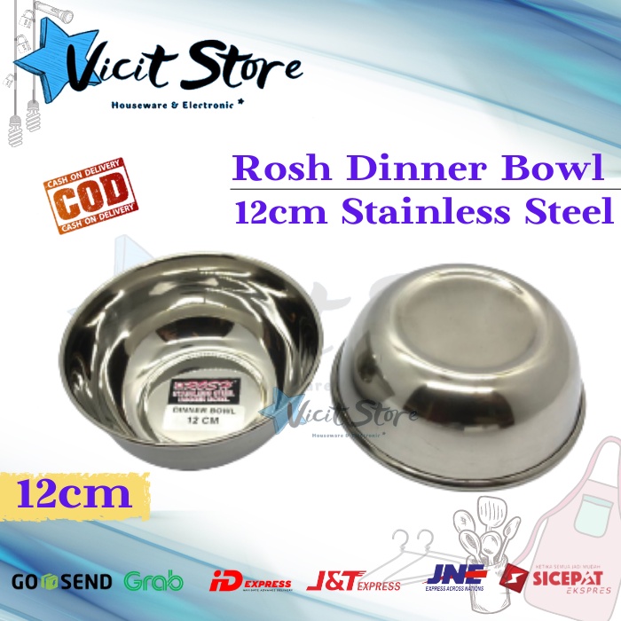 Rosh Dinner Bowl 12cm / Mangkok Stainless 12cm Rosh