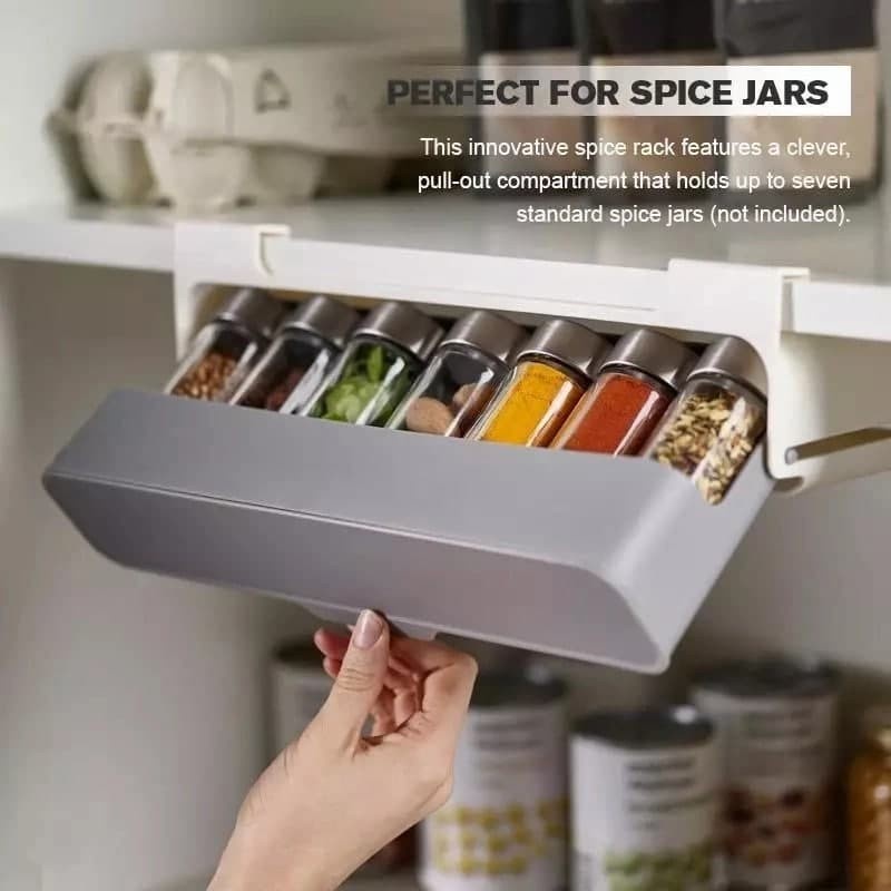 Spice Bottle Drawer Rak Laci Holder Rack Penyimpanan Botol Bumbu