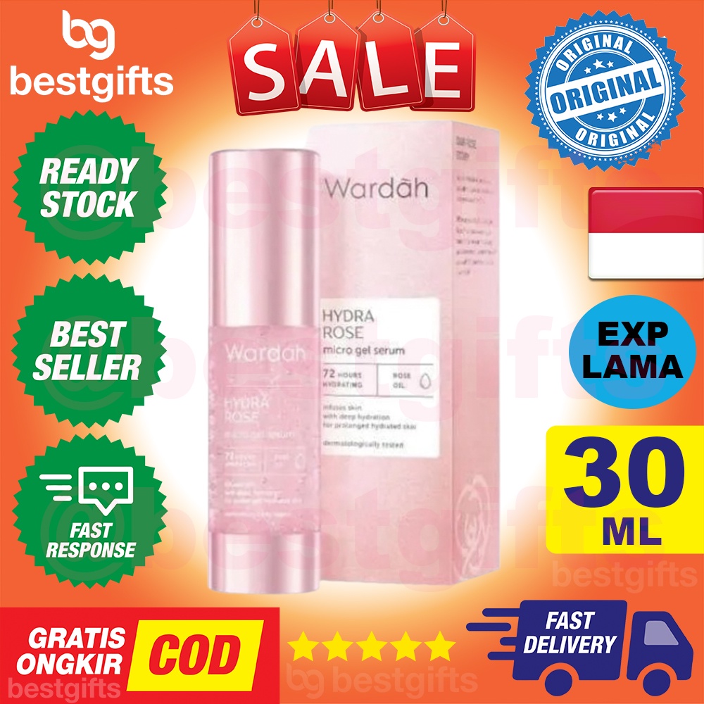 WARDAH HYDRA ROSE MICRO GEL SERUM ROSE OIL PELEMBAB KULIT WAJAH LEMBAB SKIN BARRIER ANTIOKSIDAN 30 ML