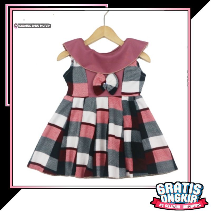 baju dress anak bayi wanita perempuan uk balita - 7 tahun/dres yukensi baju anak murah grosir