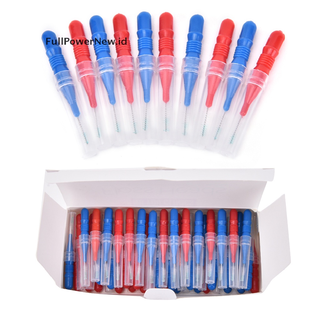 [Full] 50X Clean Tooth Floss Head Hygiene Dental Plastic Interdental Brush Toothpick .