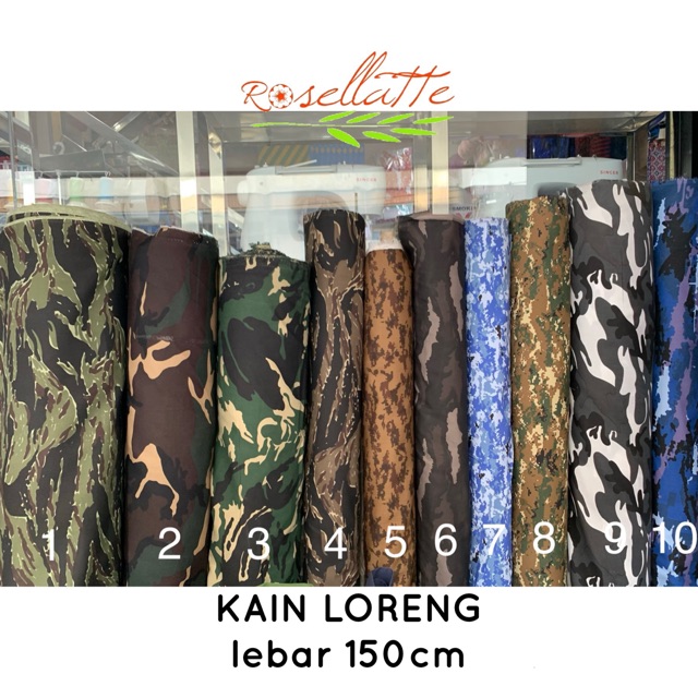 KAIN LORENG SERAGAM TENTARA CAMO ARMY