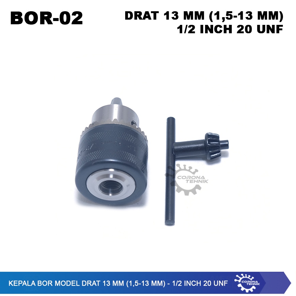 20 UNF - Kepala Bor Model DRAT 13 mm (1,5-13 mm) - 1/2 Inch