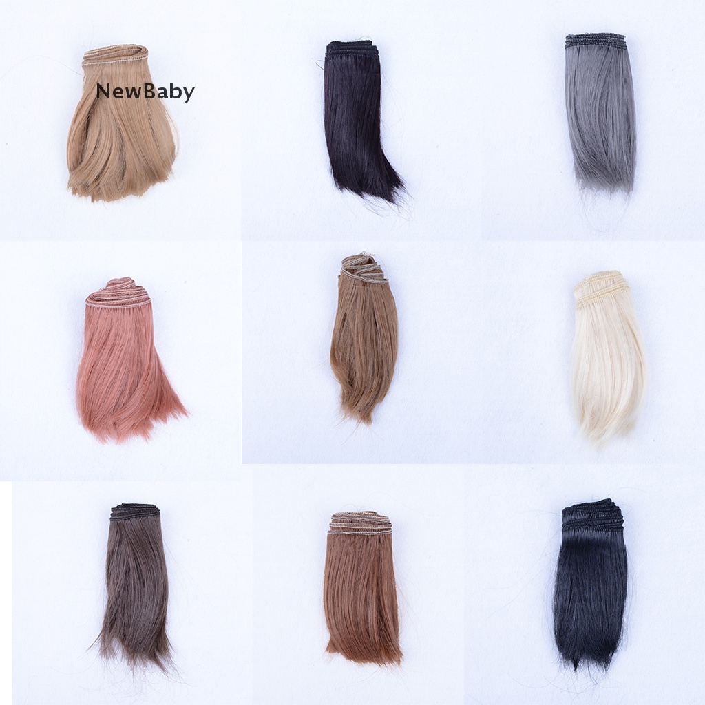 Wig Rambut Poni Welf Tahan Suhu Tinggi Ukuran 10cm X 100cm Untuk Boneka BJD 1 / 3 1 / 4