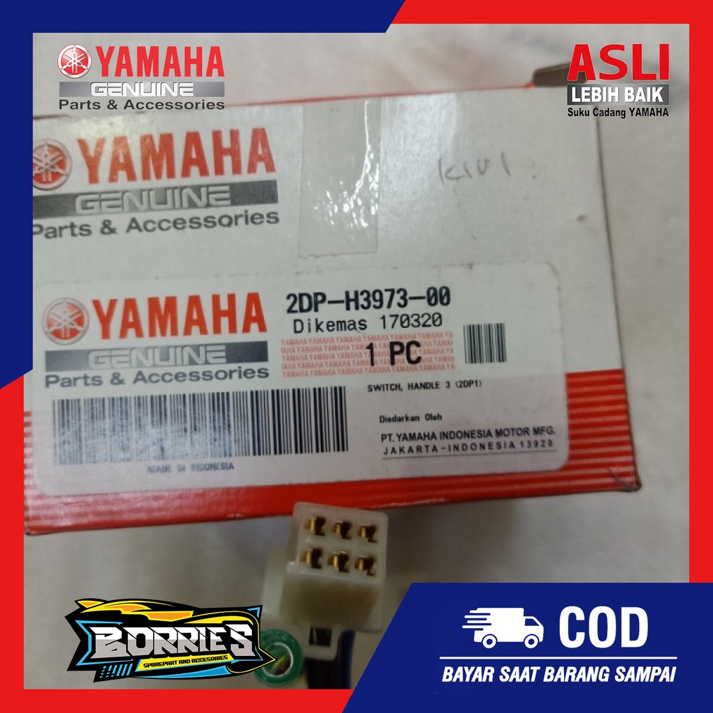 Switch Handle Saklar Kiri Yamaha Lexi-N-Max 2DP-H3973-00 Asli