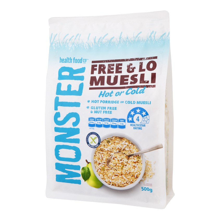 

Monster Free & Lo Muesli Hot or Cold Low Fat [500 gr]