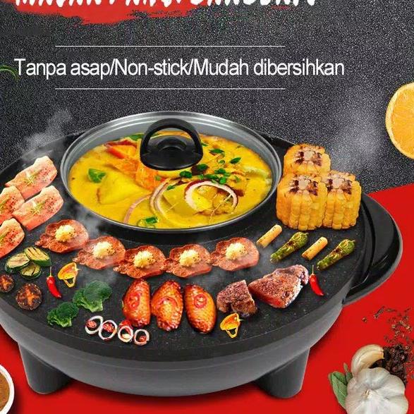 ℮ Panci Hotpot BBQ 2IN1 - Panci Shabu-Shabu - Panci Suki Grill ✽