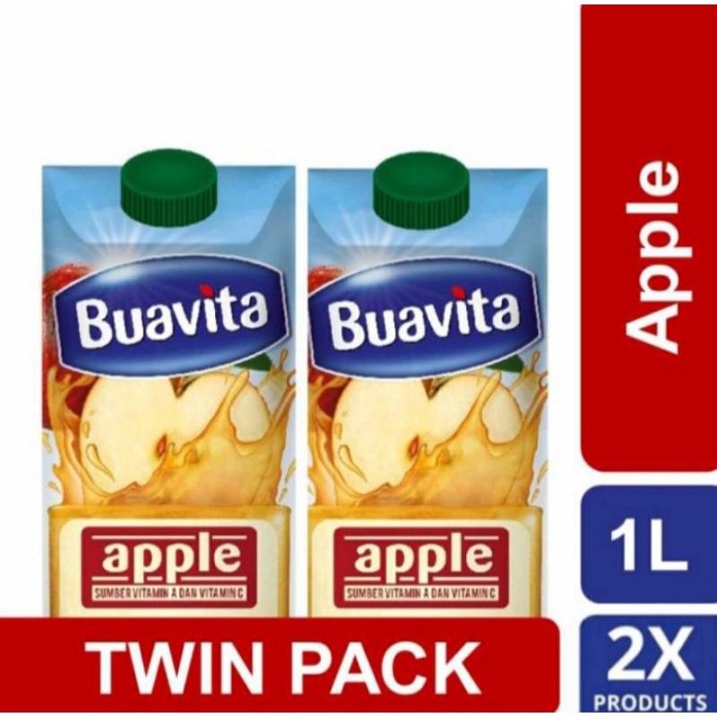 

Buavita Apple Juice Minuman Jus Buah Apel Asli 1000 Ml Twinpack