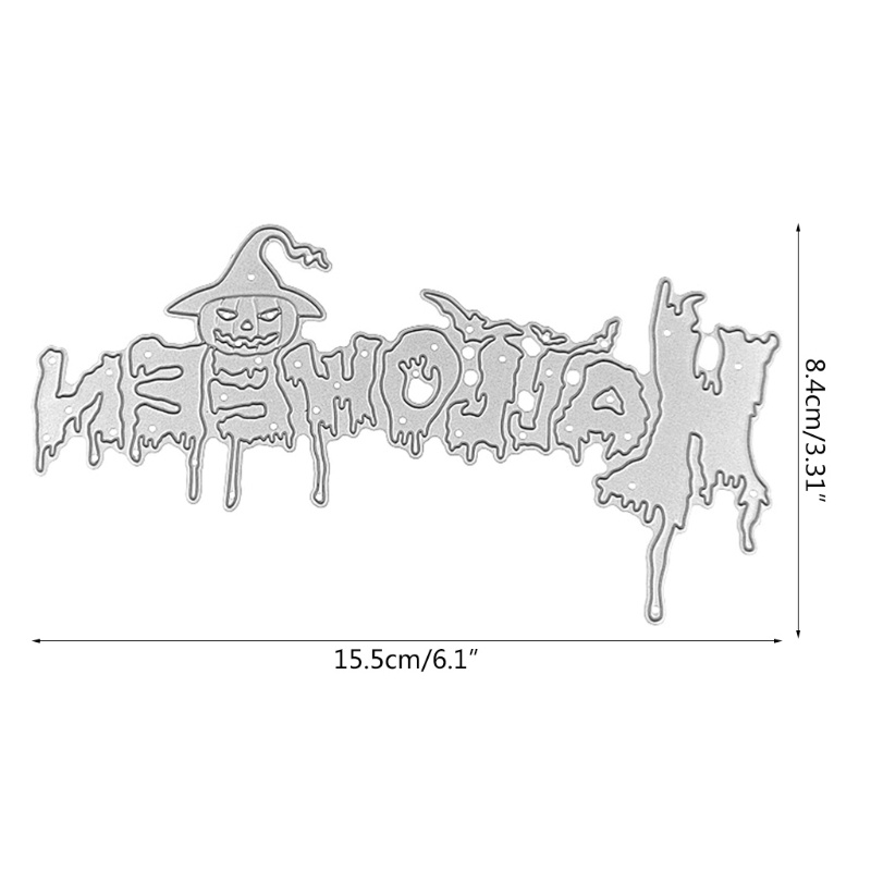 Cetakan Stensil Cutting Dies Motif Halloween Bahan Metal Untuk Scrapbook / Craft DIY / Embossing