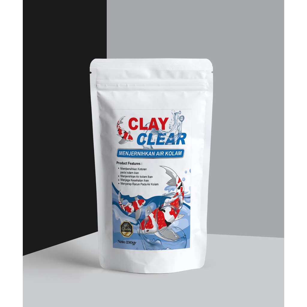 CLAYCLEAR Calcium Montmorillonite Clay Clear Penjernih Air Kolam Koi 250Gr