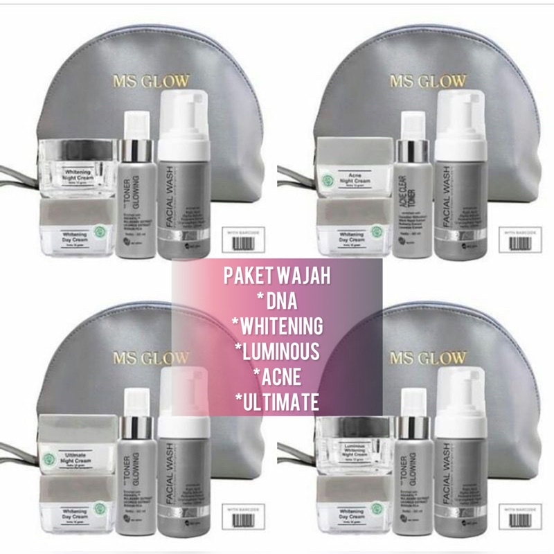 ( ISI 4 PCS ) MS GLOW PAKET WAJAH original