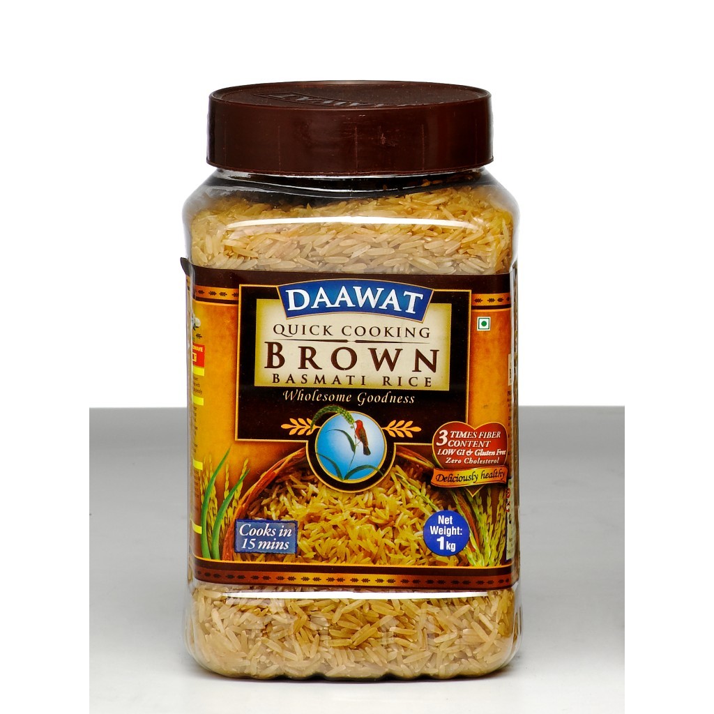 Brown Basmati Rice DAAWAT Quick Cooking 1 kg
