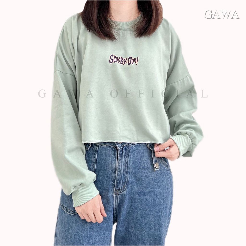 SWEATER CROP SCOOBY DOO WANITA GAWAOFFICIAL