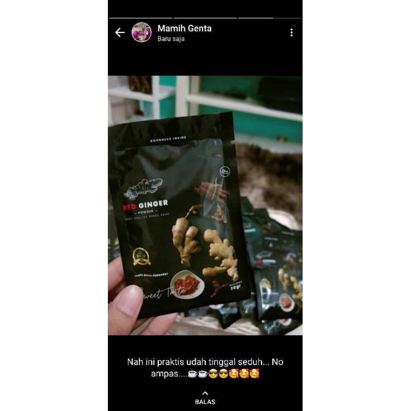 

Jahe Merah Serbuk + Gula Aren (SACHET)
