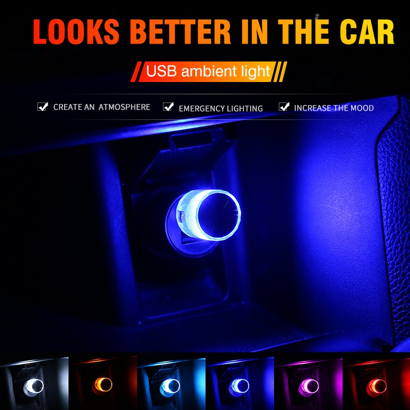 Lampu Atmosfir led mini usb plug play Untuk Dekorasi Mobil