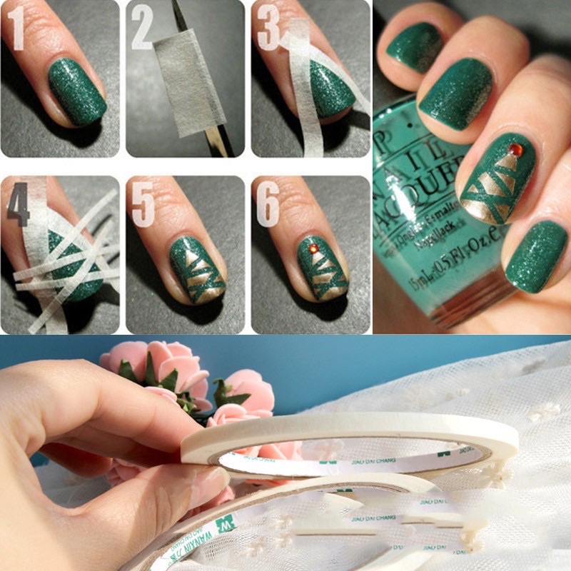 NAIL TAPE LINE PEMBATAS GARIS GAMBAR KUKU / STIKER PEMBATAS NAIL ART LINE 0.5cm solatip nail art