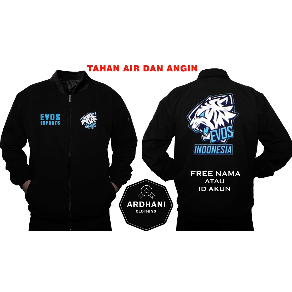 JAKET BOMBER EVOS ESPORTS FREE NAMA ATAU ID AKUN