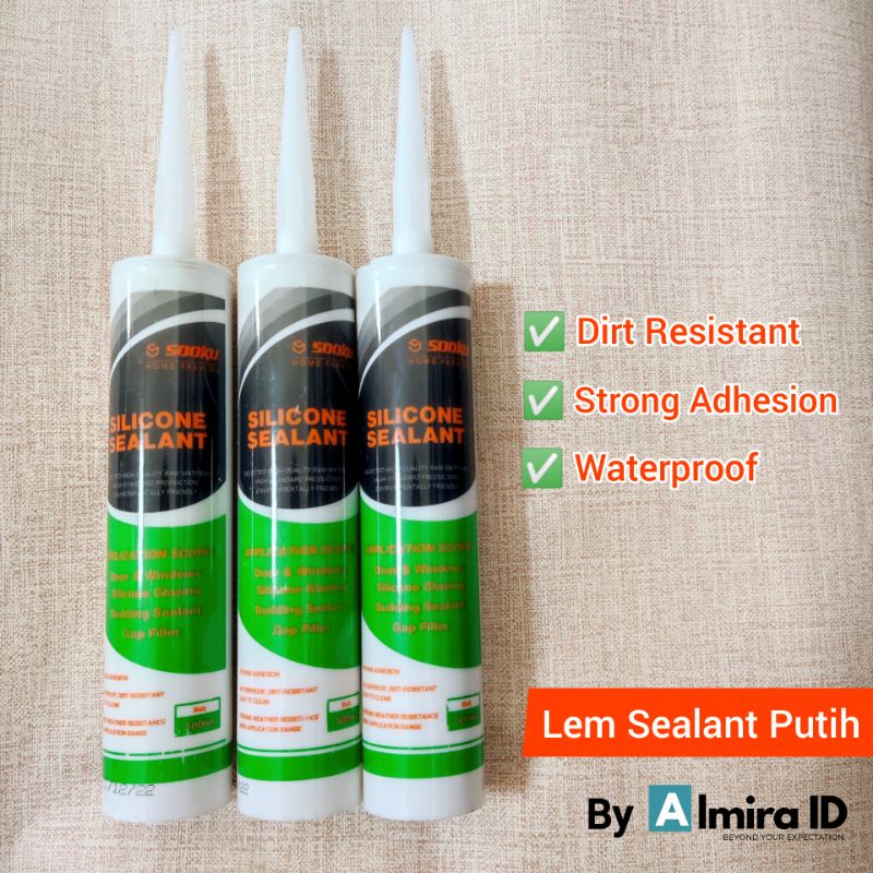 Jual Lem Sealant Akrilik & Silikon Acrylic Netral Tidak Asam Putih Susu ...