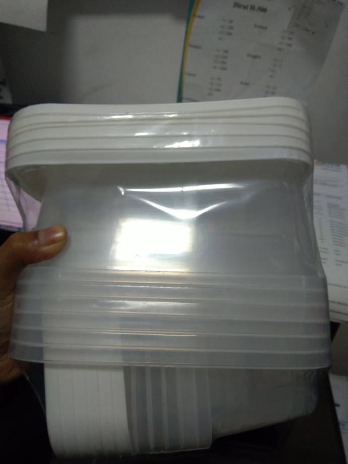 Frenzy Food Container White 1set Isi 12pcs