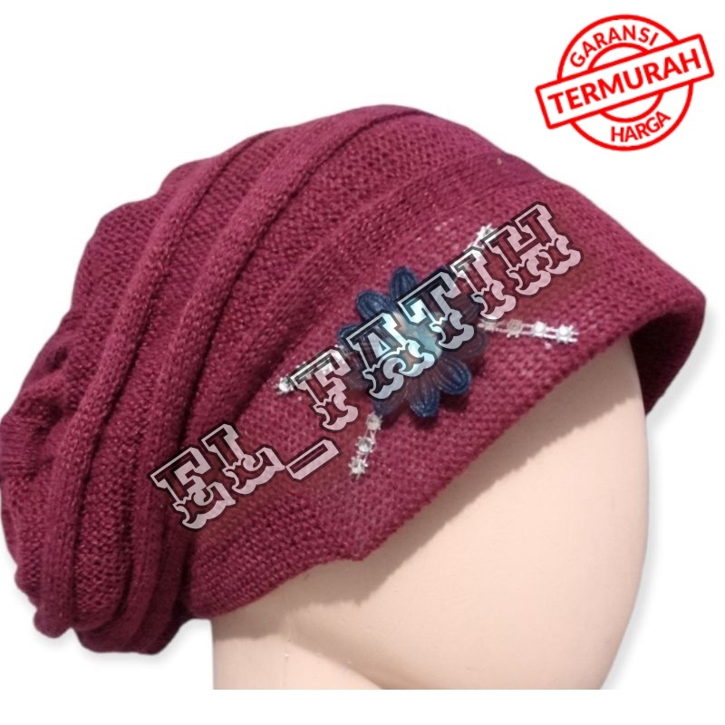 kupluk nenek  premium super tebal ciput bunga ciput ibu kupluk ibu kerpus nenek bahan woll premium