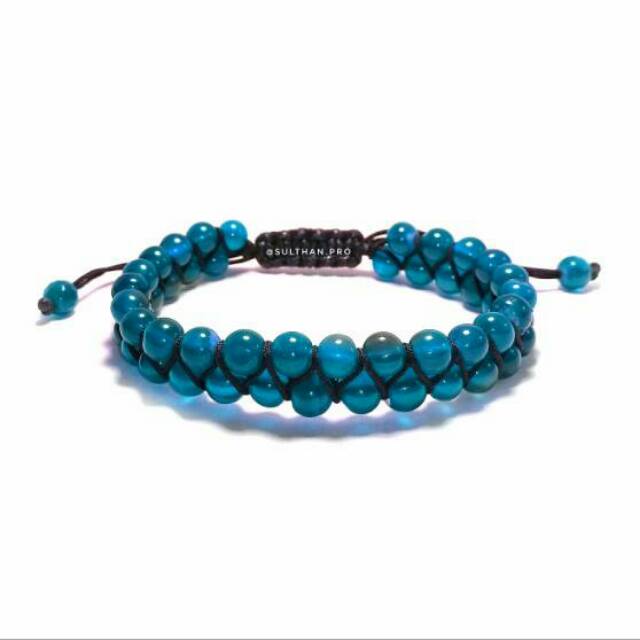 Gelang Batu Blue Aquamarine Original by Sulthan pro