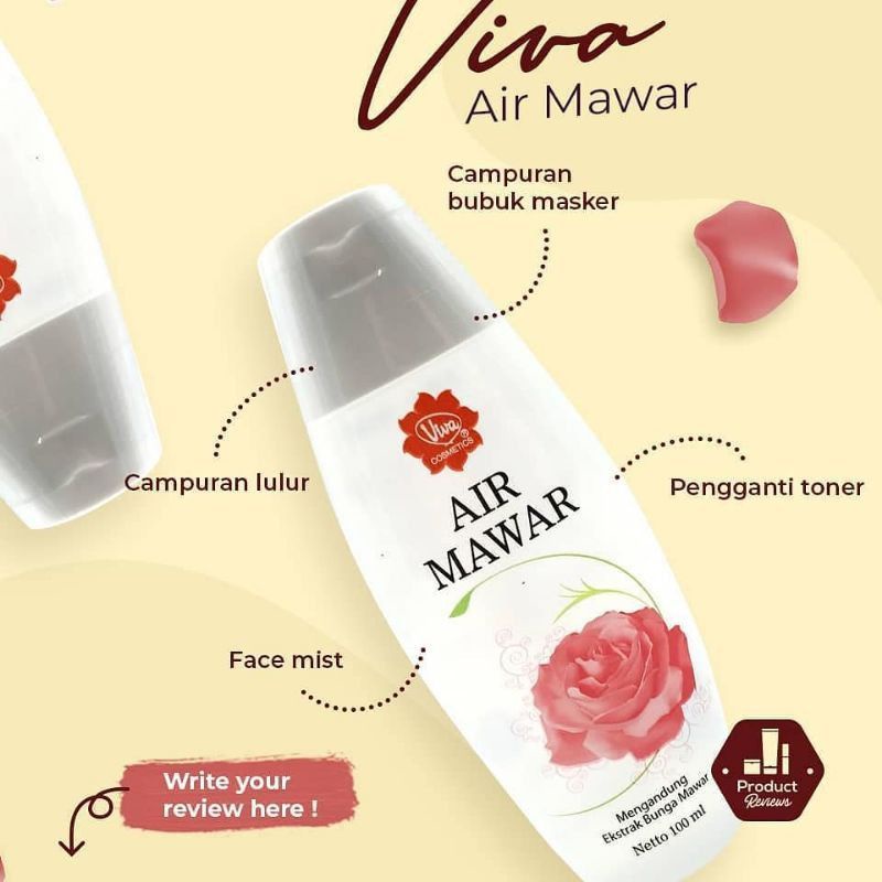 VIVA Milk Cleanser dan Face Tonic 100ml Air Mawar