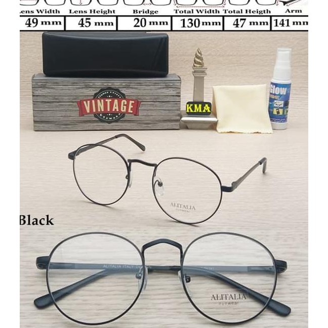 FRAME KACAMATA MINUS METAL FRAME KACAMATA ALITALIA VINTAGE FRAME BESI DISKON