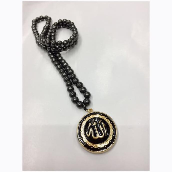 KALUNG TASBIH BLUSTINE BLUSTIN MAGNET 8 MM DGN BANDOL LAFAZ ALLAH