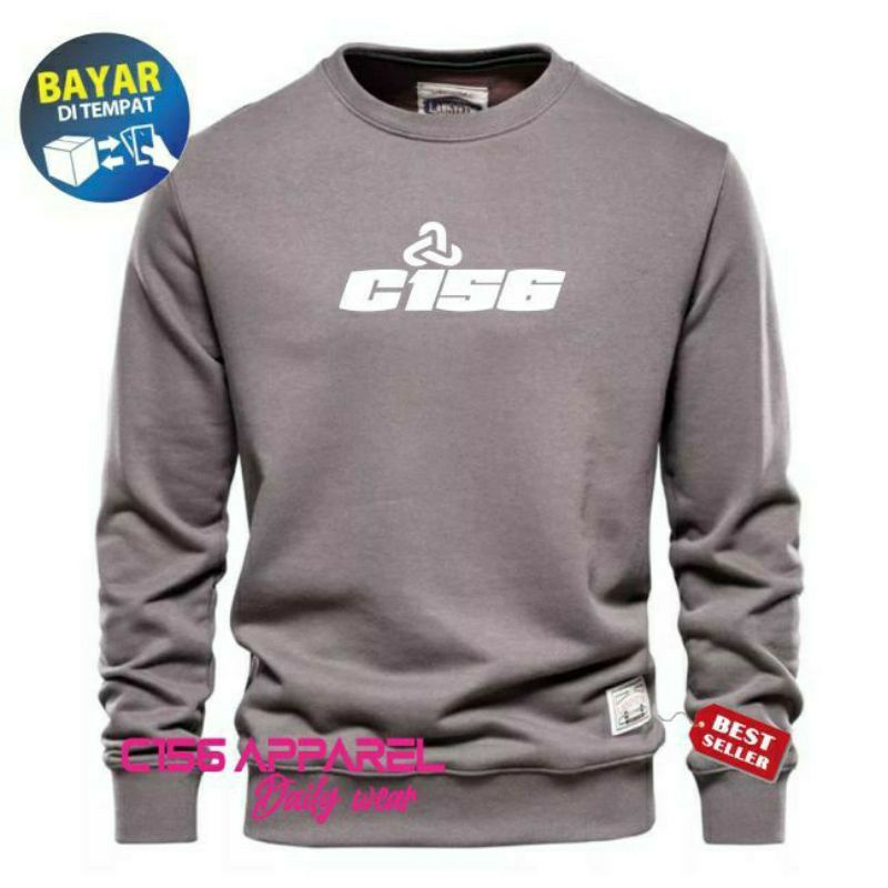 Sweater Pria Fashisn Sweater Fleece Big Size Sweater Cowok Size M - XXL