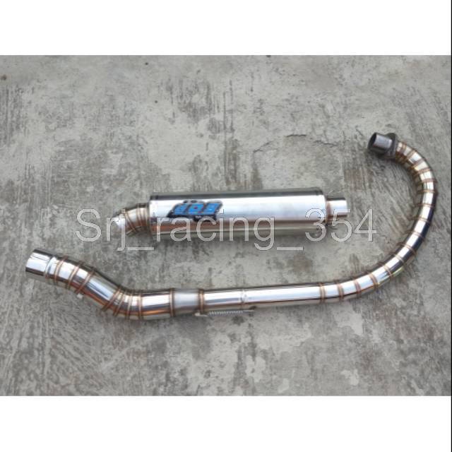 Termurah terlaris knalpot racing dos 30 cm inlet 50 mm leher Fulcacing c Barbara fullcacing jawara M