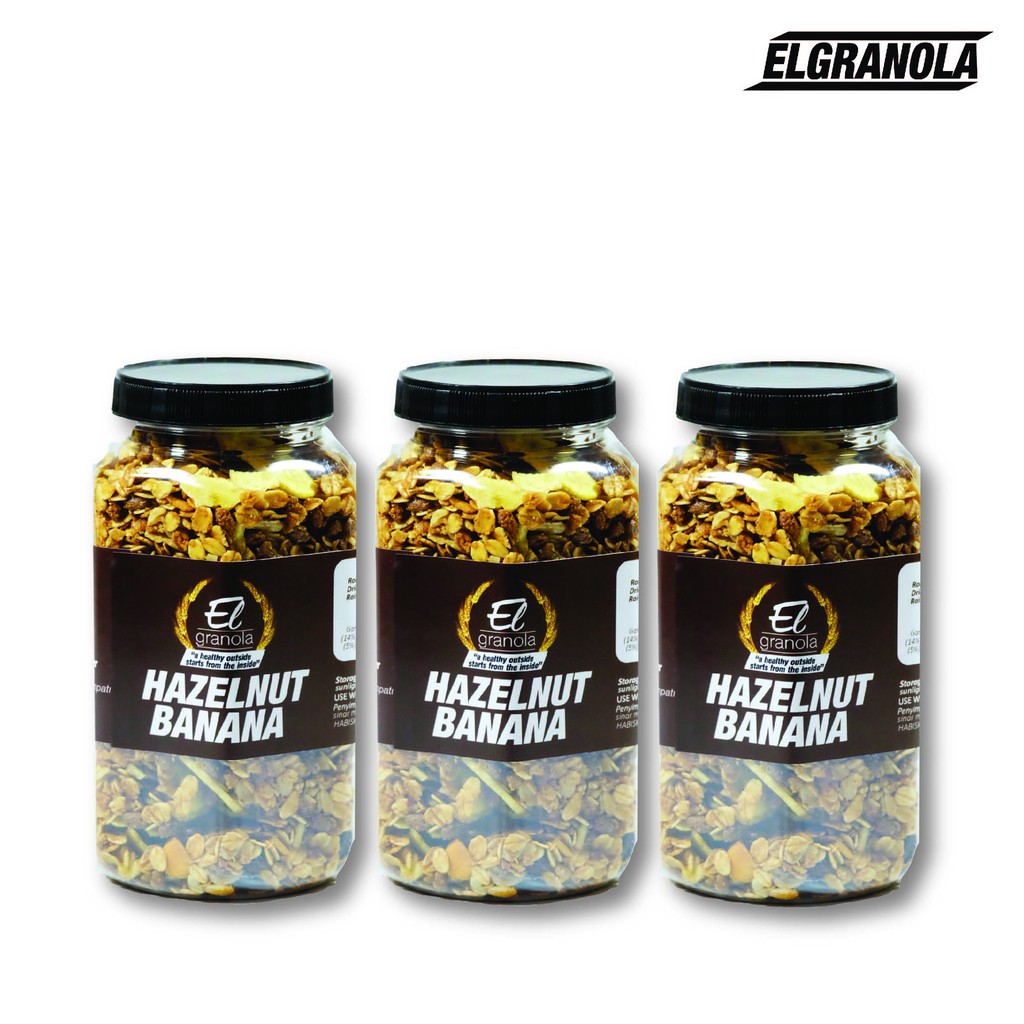 

El Granola Hazelnut Banana 3 x 300 Gr