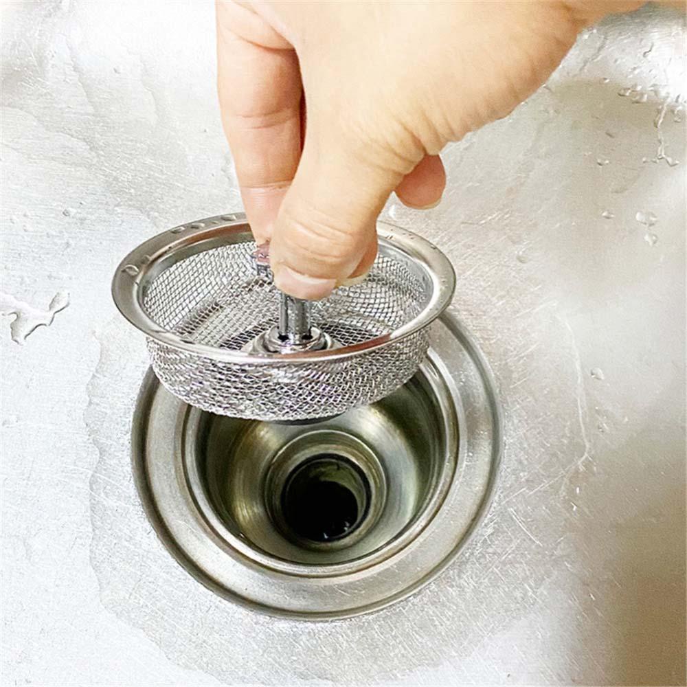 [Elegan] Saringan Wastafel Selokan Stainless Steel Deodorisasi Stopper Kamar Mandi Bathtub Aksesoris Dapur