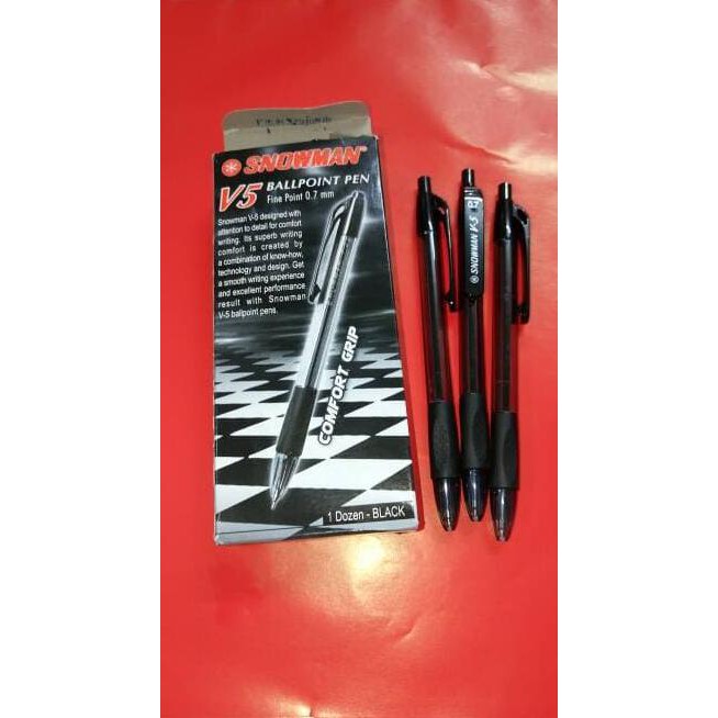 

Pulpen Snowman V5 Tinta Hitam Murah