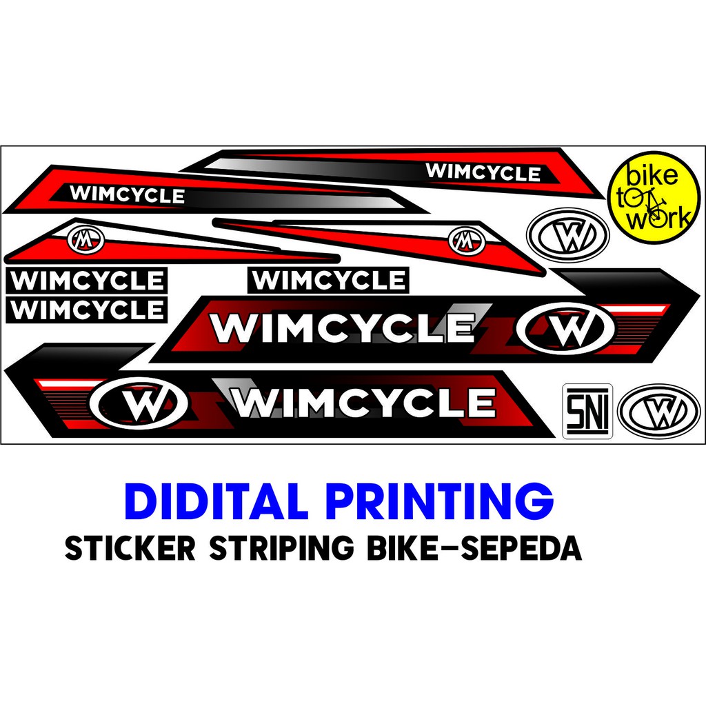 POLET TEMPELAN STIKER STRIPING VARIASI MOTIF SEPEDA STRIPING CUSTOM NGO BIKE WIMCYCLE SET