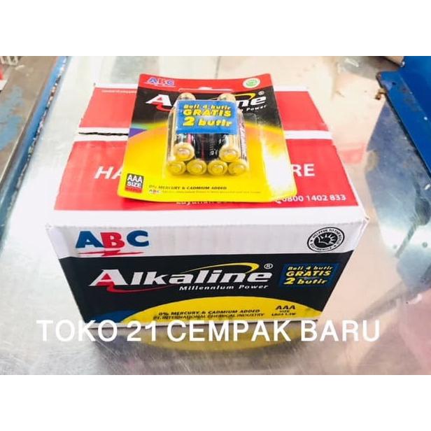 ABC Alkaline AAA isi 4 PCS - 1 BOX isi 12 PACK Batu Baterai Alkalin A3