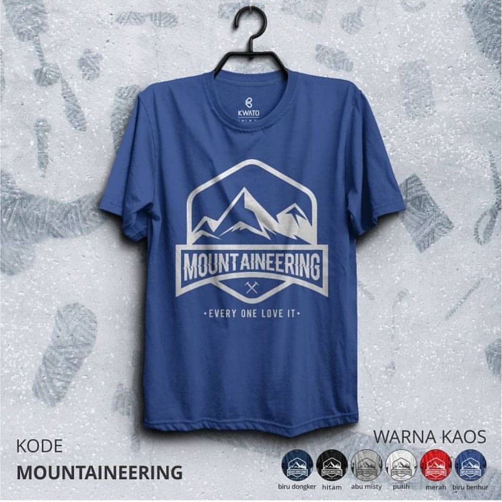 Kaos sablon (kwato) - Mountaineering - Kaos pendaki keren