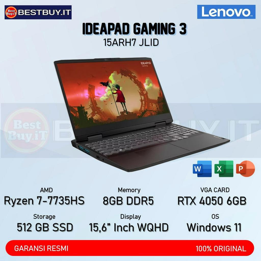 Lenovo IdeaPad Gaming 3 15ARH7 JLID R7 7735HS 8GB 512GB RTX4050 WIN11