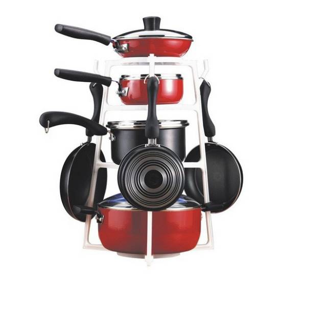 Rak Panci Dapur Pan Tree rak susun panci berantakan plastik kokoh