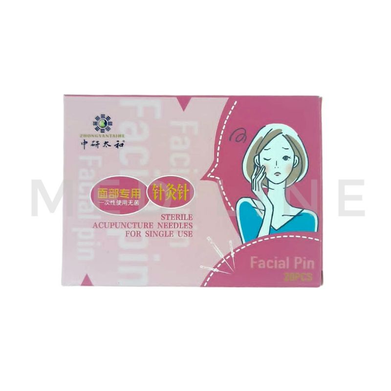 Facial pin | jarum wajah Taihe gagang plastik isi 20