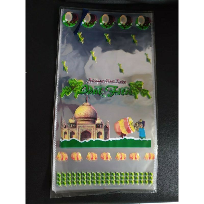 

Kantung Plastik Parcel Souvenir Kado Tebal motif idul fitri