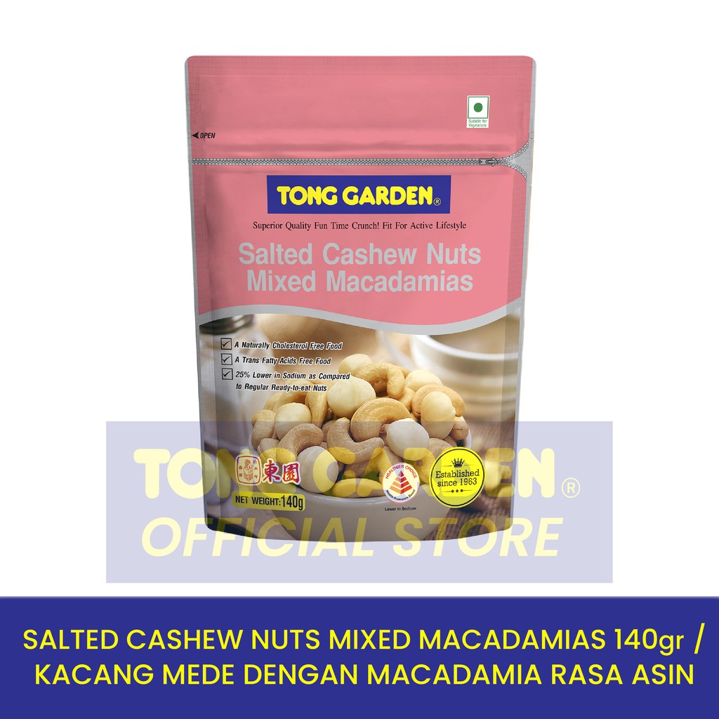 

Tong Garden Cashew Nuts Mixes Macadamias Salted 140g