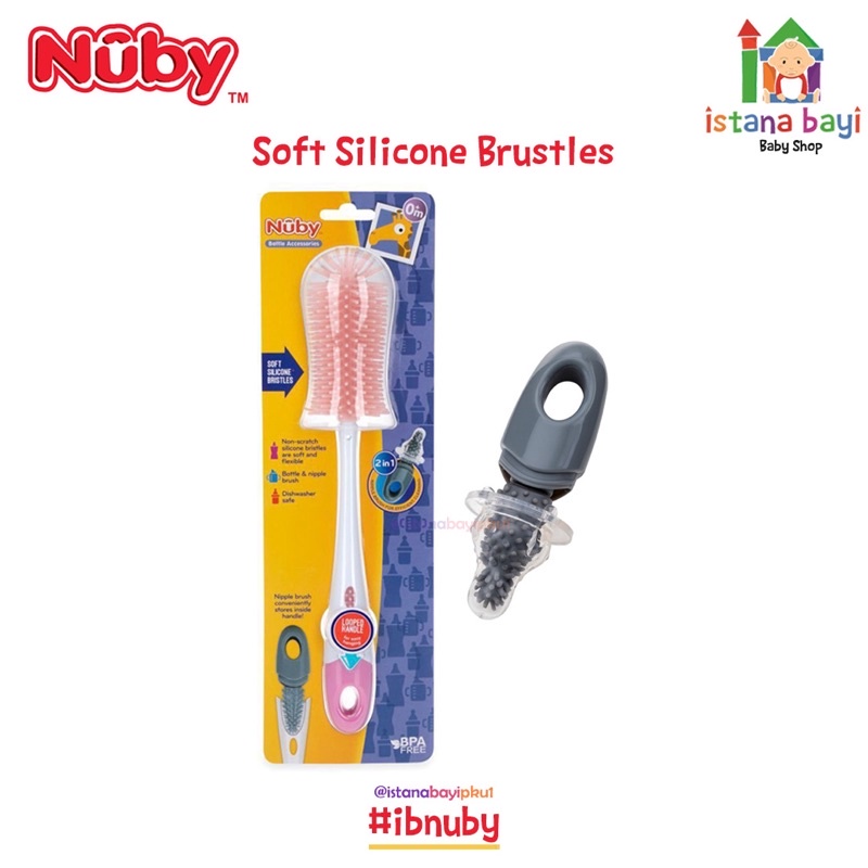 NUBY Kids Silicone Brush-Sikat botol bayi silikon