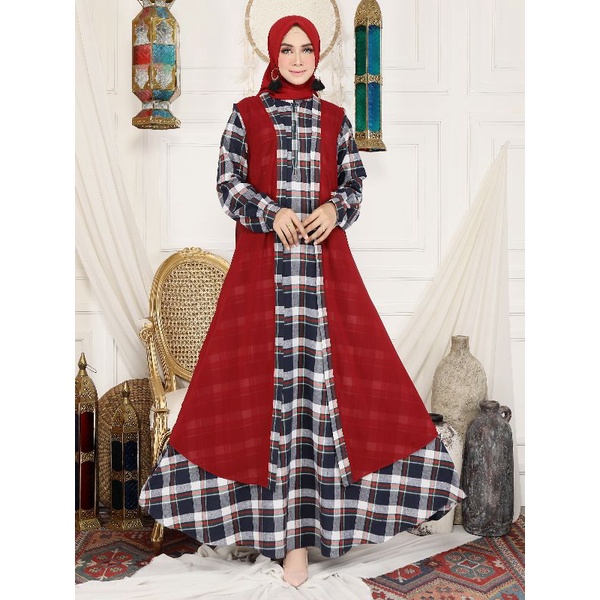 GAMIS MUSLIMAH DEWASA / GAMIS TERBARU 2022 / GAMIS FLANEL SET OUTER / GAMIS FASHION / GAMIS BOUTIQ