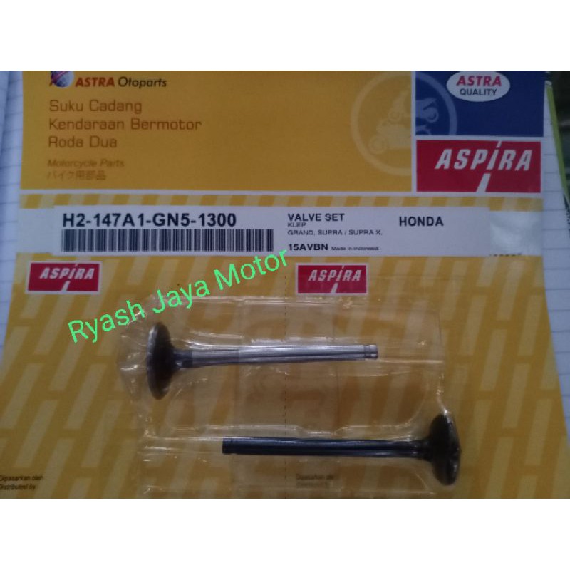 Klep set for grand/supra x lama/Mio/legenda/ win aspira parts