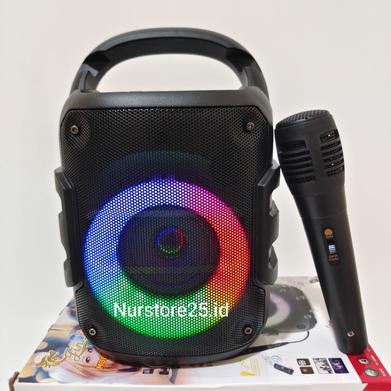 Speaker Bluetooth Karaoke Jin Long JL-1871 3 Inchi Bonus Microphone Kabel Karaoke Radio TF Card USB 