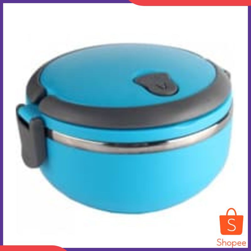 RANTANG SUSUN 1 STAINLESS BULAT KARAKTER POLOS LUNCH BOX BEKAL ANAK OK