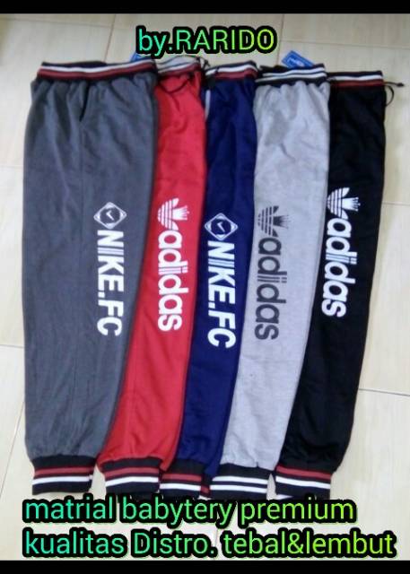 Celana jogger olahraga sport SMP SD TK bahal tebal