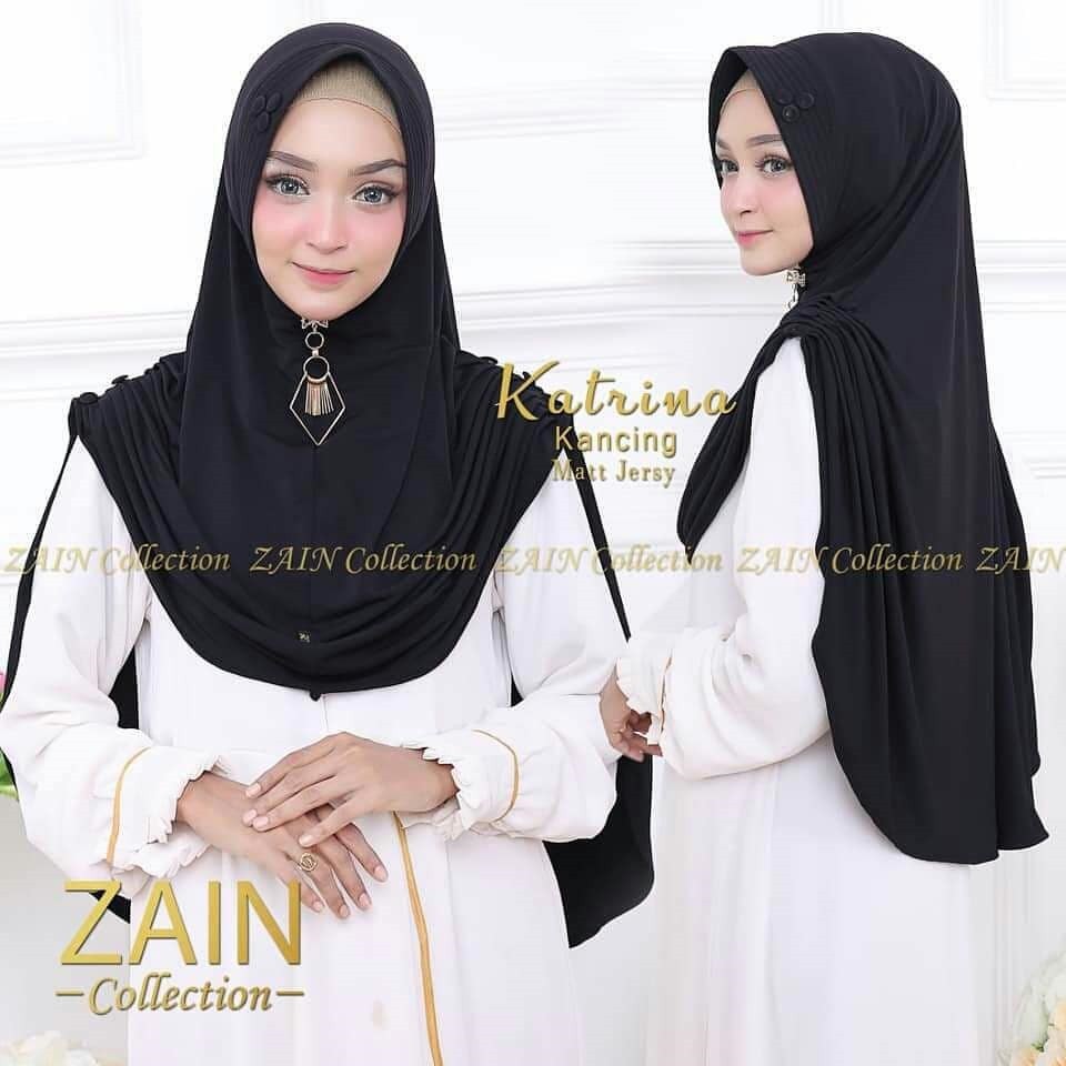 JILBAB KHIMAR KATRINA KANCING KERUT KANAN KIRI HIJAB BERGO KERUDUNG ZAIN RELITI INSTANT SYARI MURAH-4
